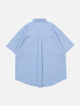 Chemise à manches courtes en faux patchwork deux pièces